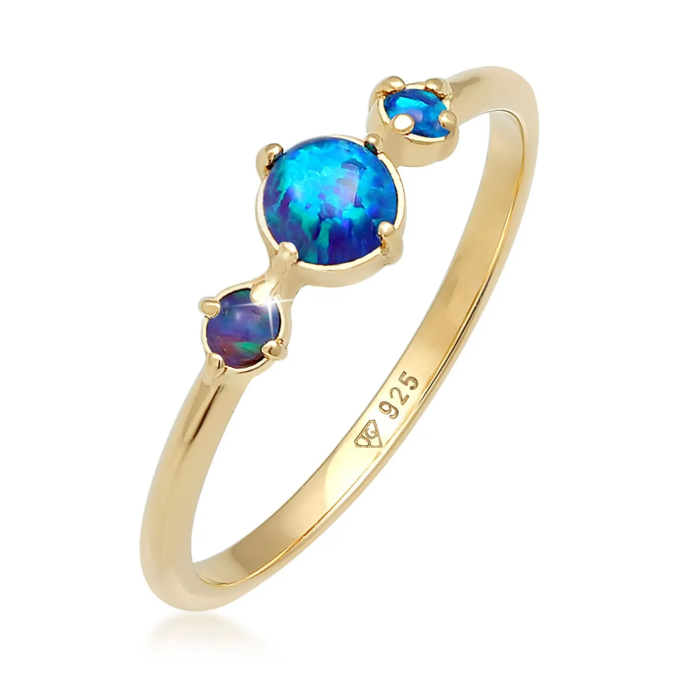 Elli "Ring | Opal ( Weiß )< Silber|Roségold