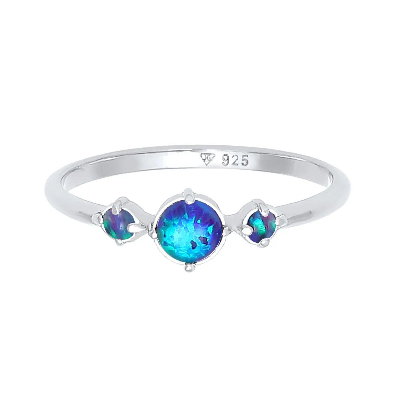 Elli "Ring | Opal ( Weiß )< Silber|Roségold