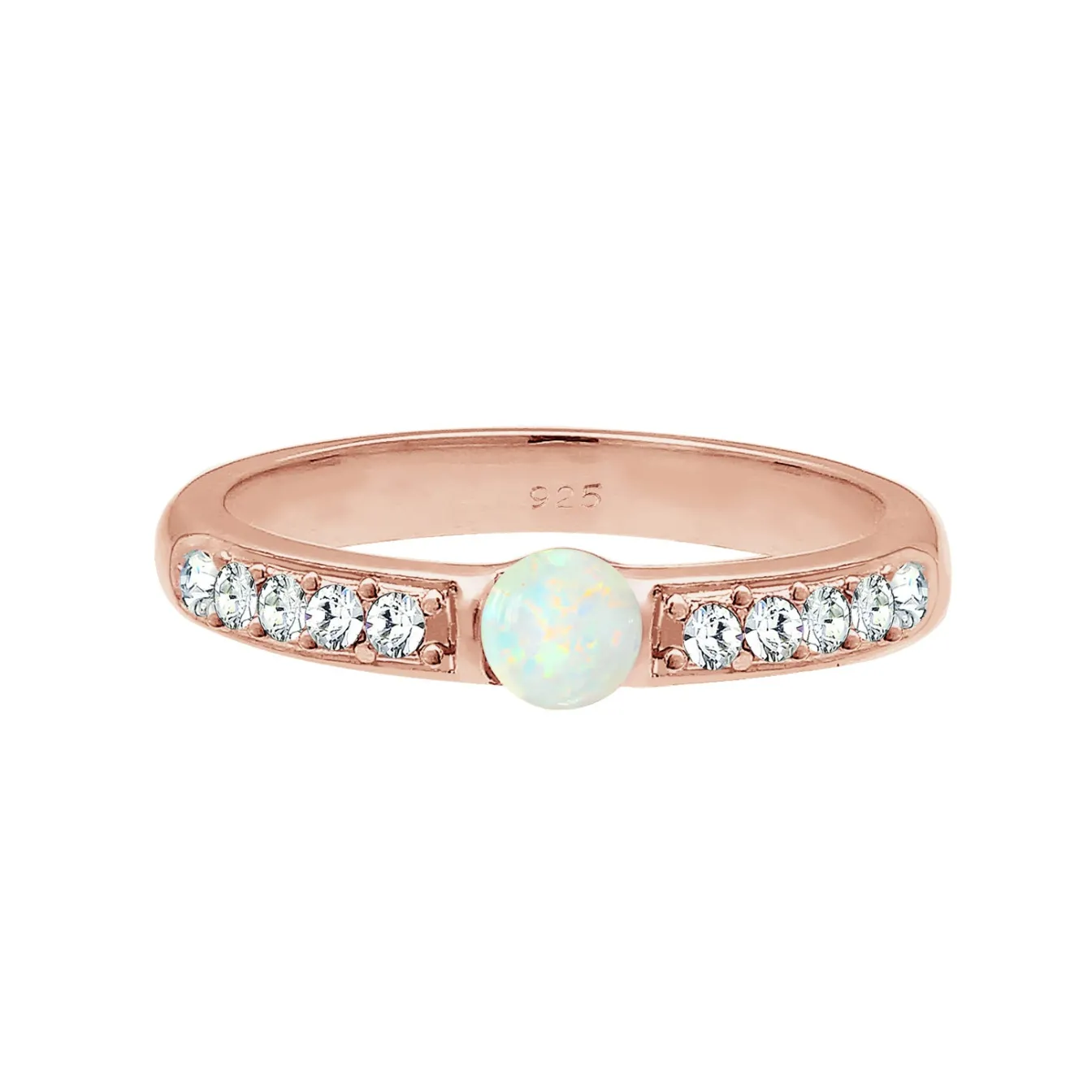 Elli "Ring | Opal ( Weiß )< Roségold|Ringe