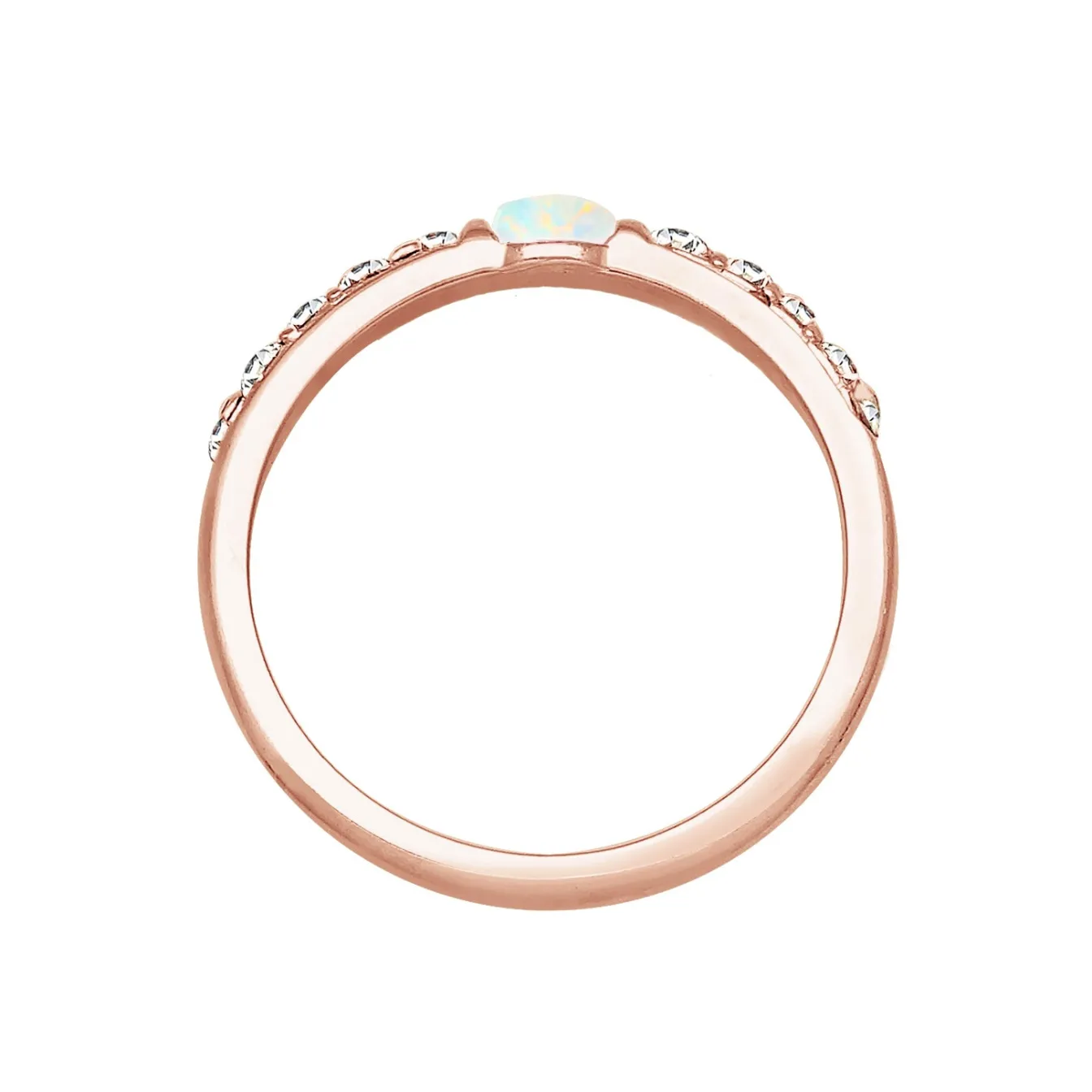 Elli "Ring | Opal ( Weiß )< Roségold|Ringe