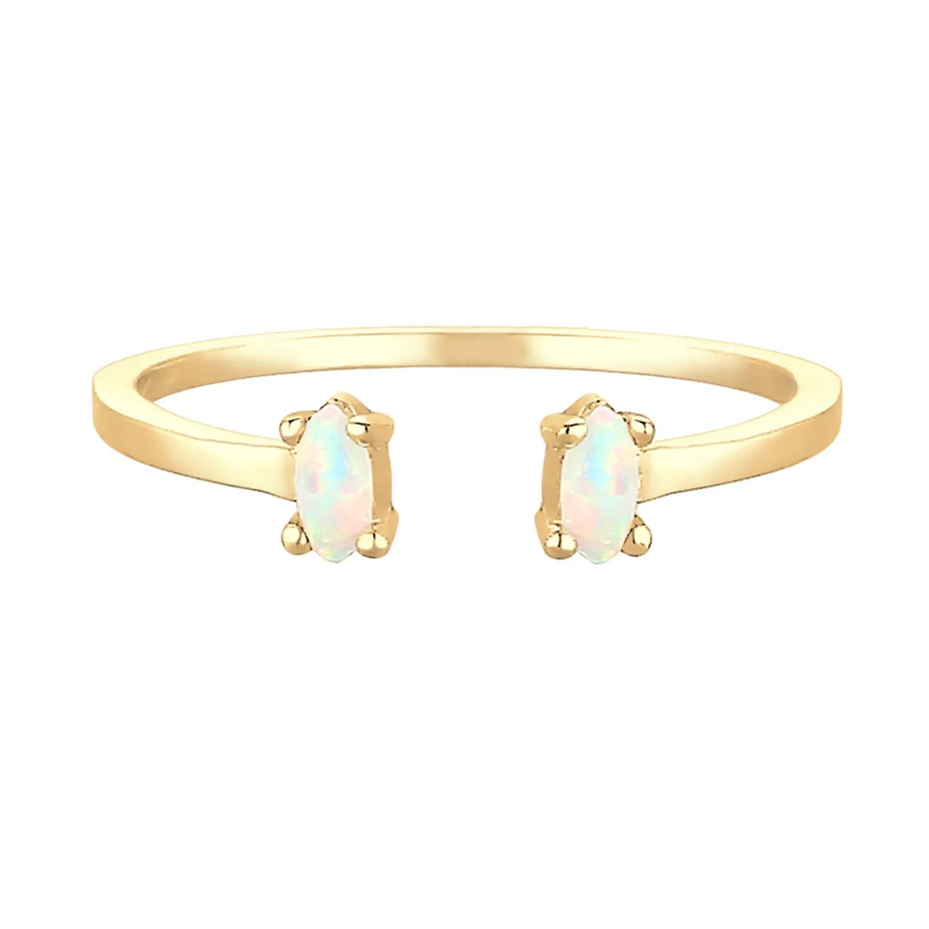 Elli "Ring | Opal ( Weiß )< Roségold|Ringe