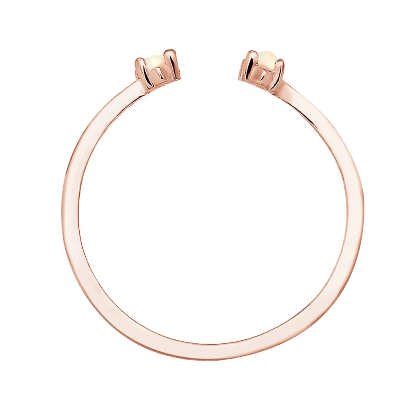 Elli "Ring | Opal ( Weiß )< Roségold|Ringe