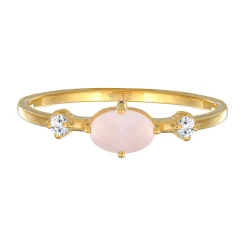 Elli "Ring | Quartz (rosa), Topas (weiß)< Ringe|Echtgold