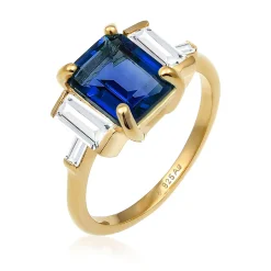 Elli "Ring | Quarz ( Grün )< Ringe|Vergoldet