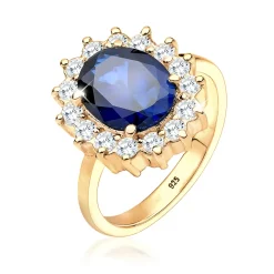 Elli "Ring | Saphir ( Blau )< Ringe|Vergoldet
