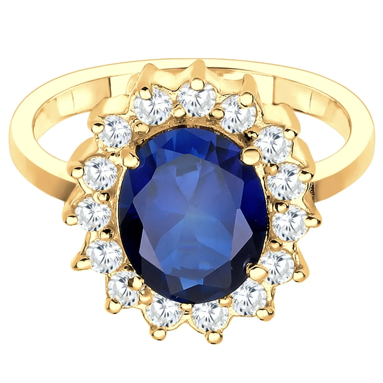 Elli "Ring | Saphir ( Blau )< Ringe|Vergoldet