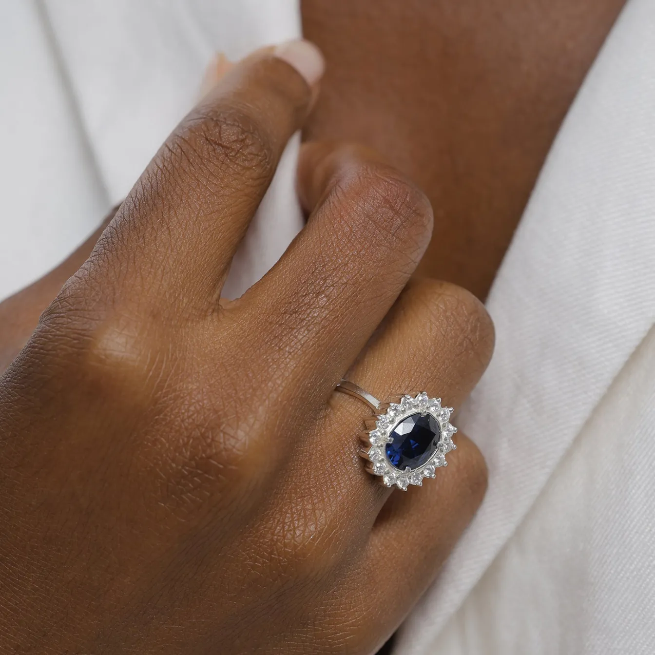 Elli "Ring | Saphir ( Blau )< Ringe|Vergoldet