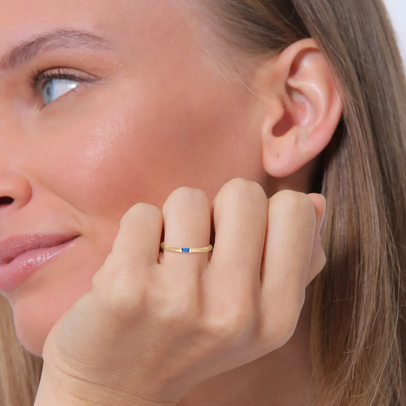 Elli "Ring | Saphir ( Blau )< Ringe|Vergoldet