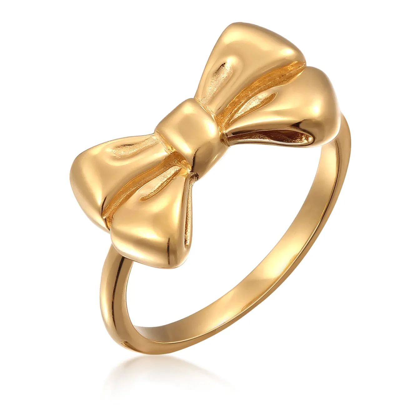 Elli "Ring | Schleife< Vergoldet|Symbol-schmuck