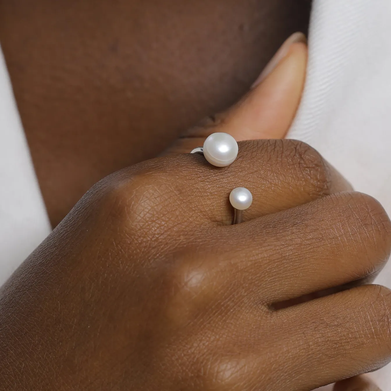 Elli "Ring | Süßwasserperle< Hochzeit|Perlen