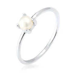 Elli "Ring | Süßwasserperle< Silber|Roségold