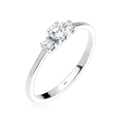 Elli "Ring | Zirkonia ( Weiß )< Ringe|Silber