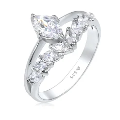 Elli "Ring | Zirkonia ( Weiß )< Ringe|Vergoldet