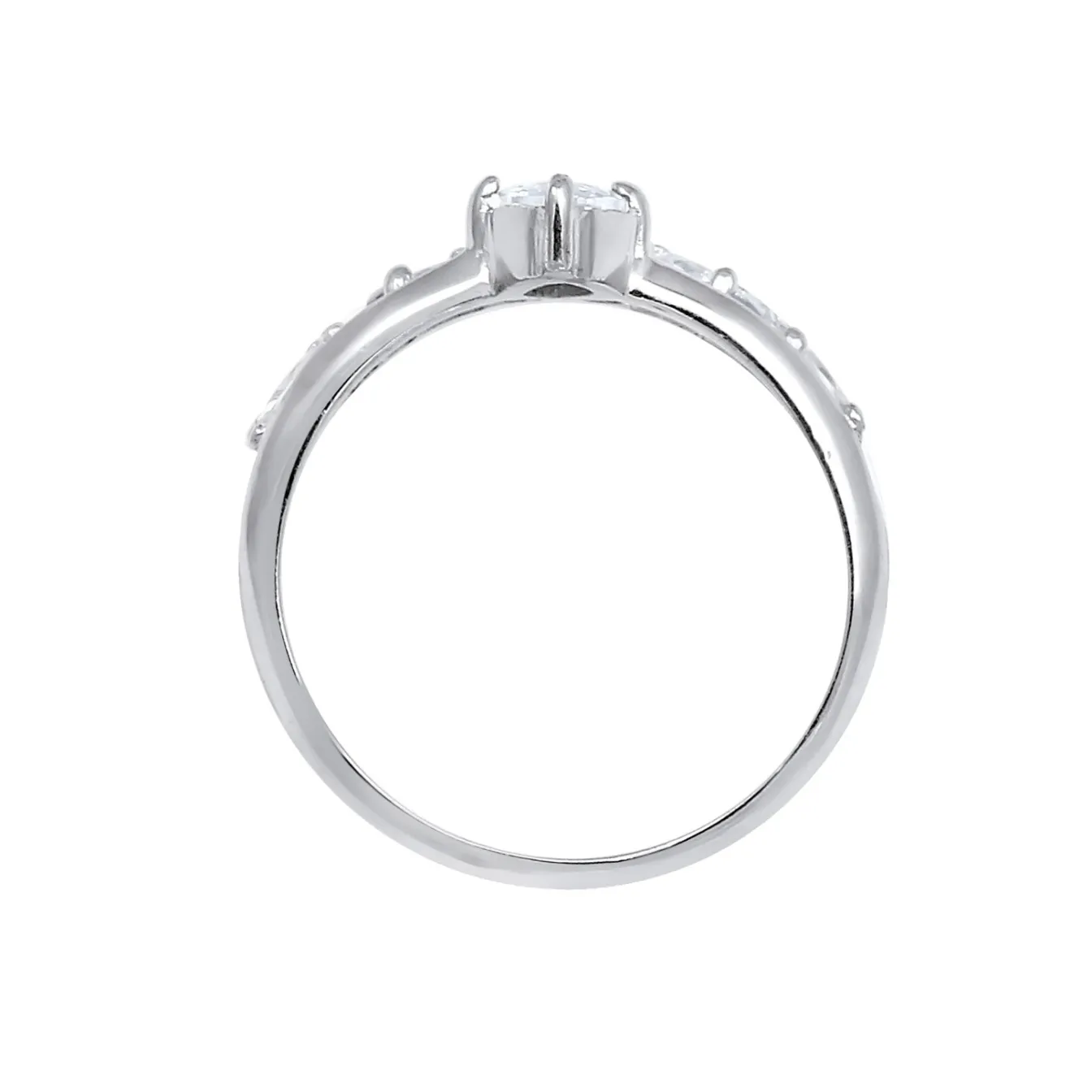 Elli "Ring | Zirkonia ( Weiß )< Ringe|Vergoldet