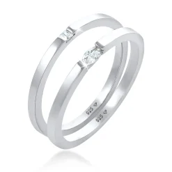 Elli "Ring | Zirkonia ( Weiß )< Ringe|Silber