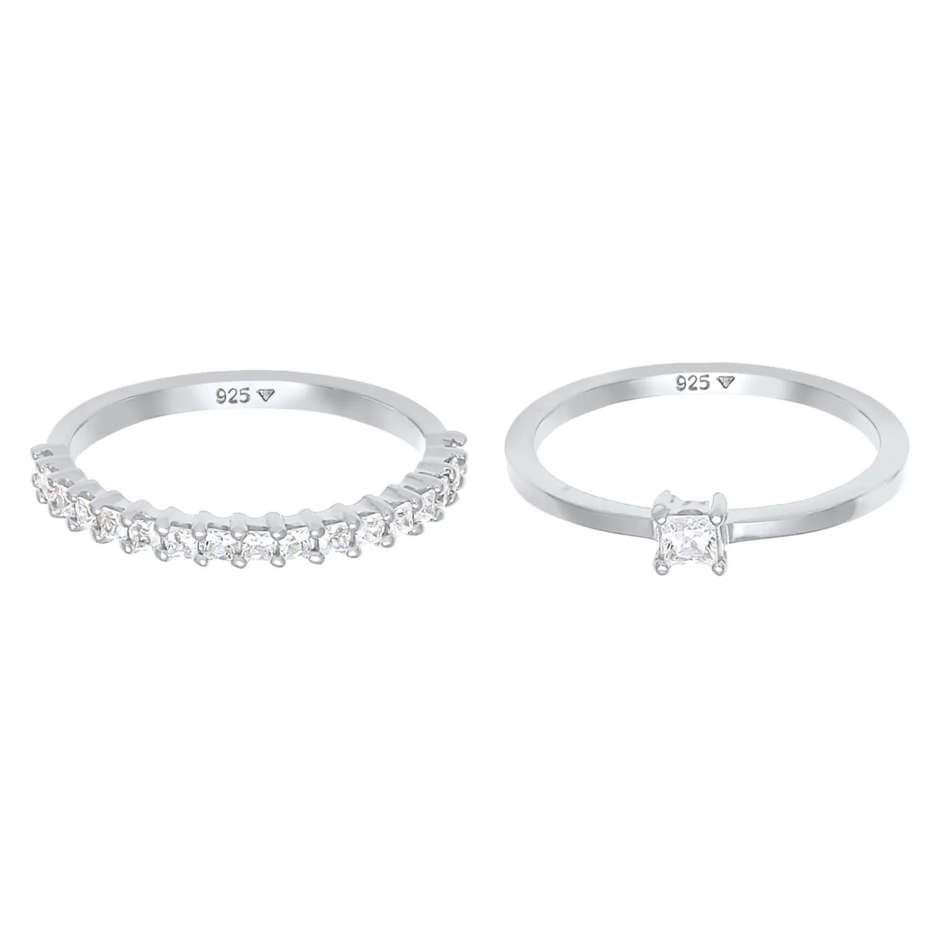 Elli "Ring | Zirkonia ( Weiß )< Ringe|Silber