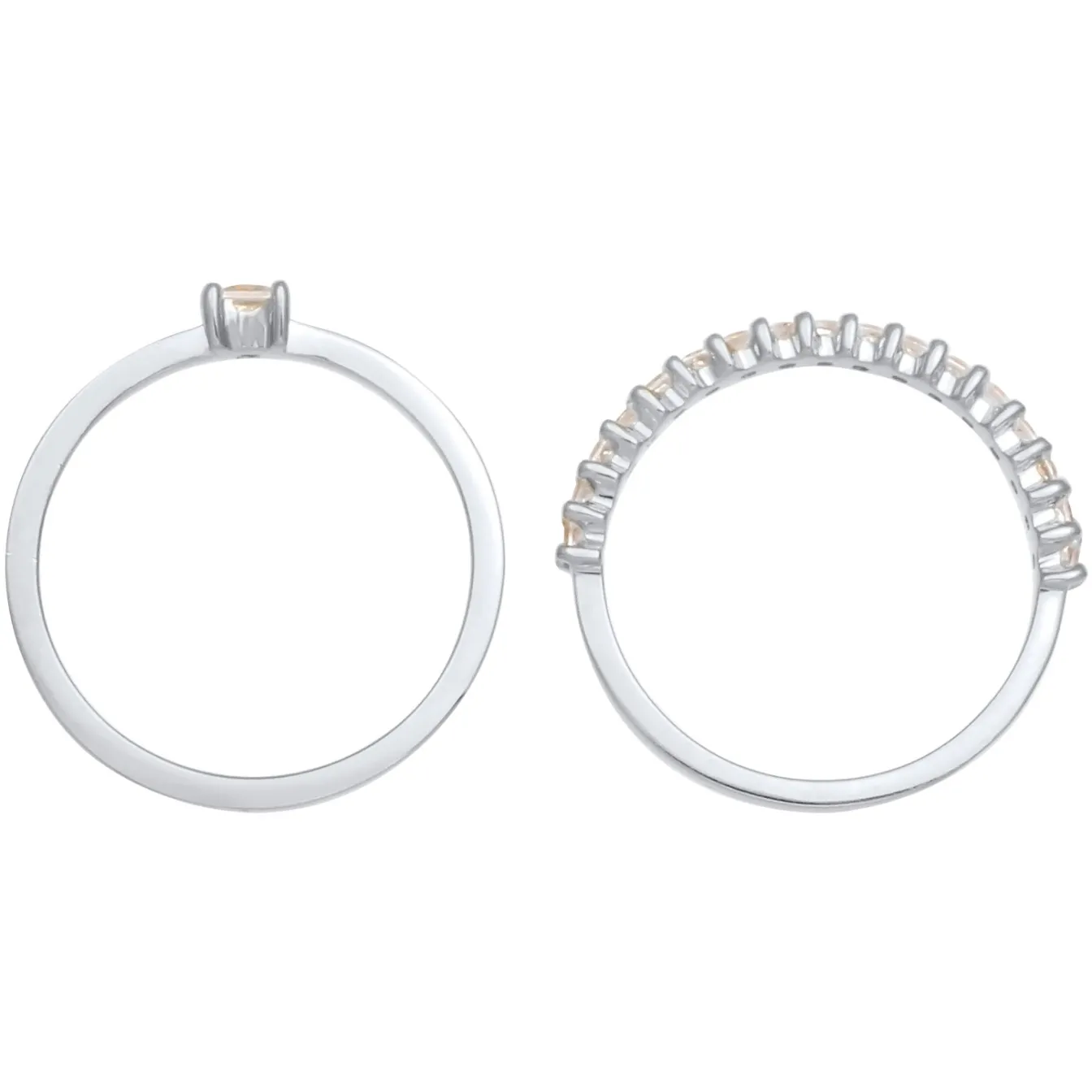 Elli "Ring | Zirkonia ( Weiß )< Ringe|Silber