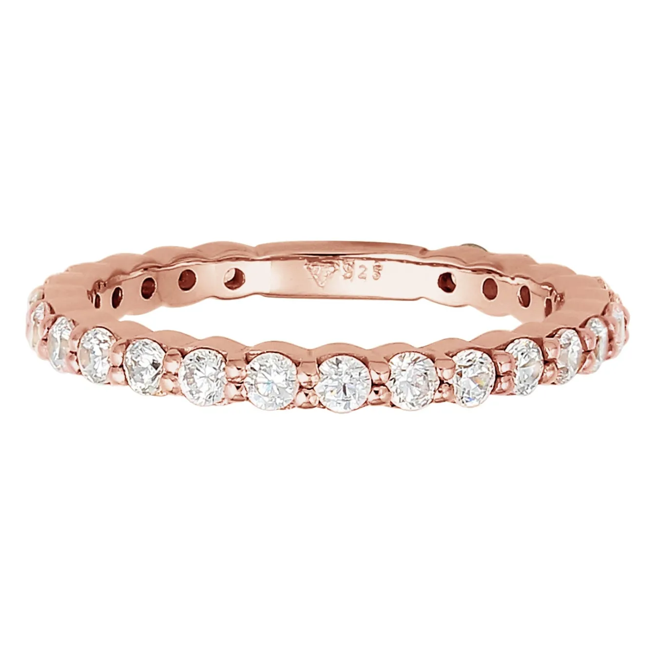Elli "Ring | Zirkonia ( Weiß )< Roségold|Ringe