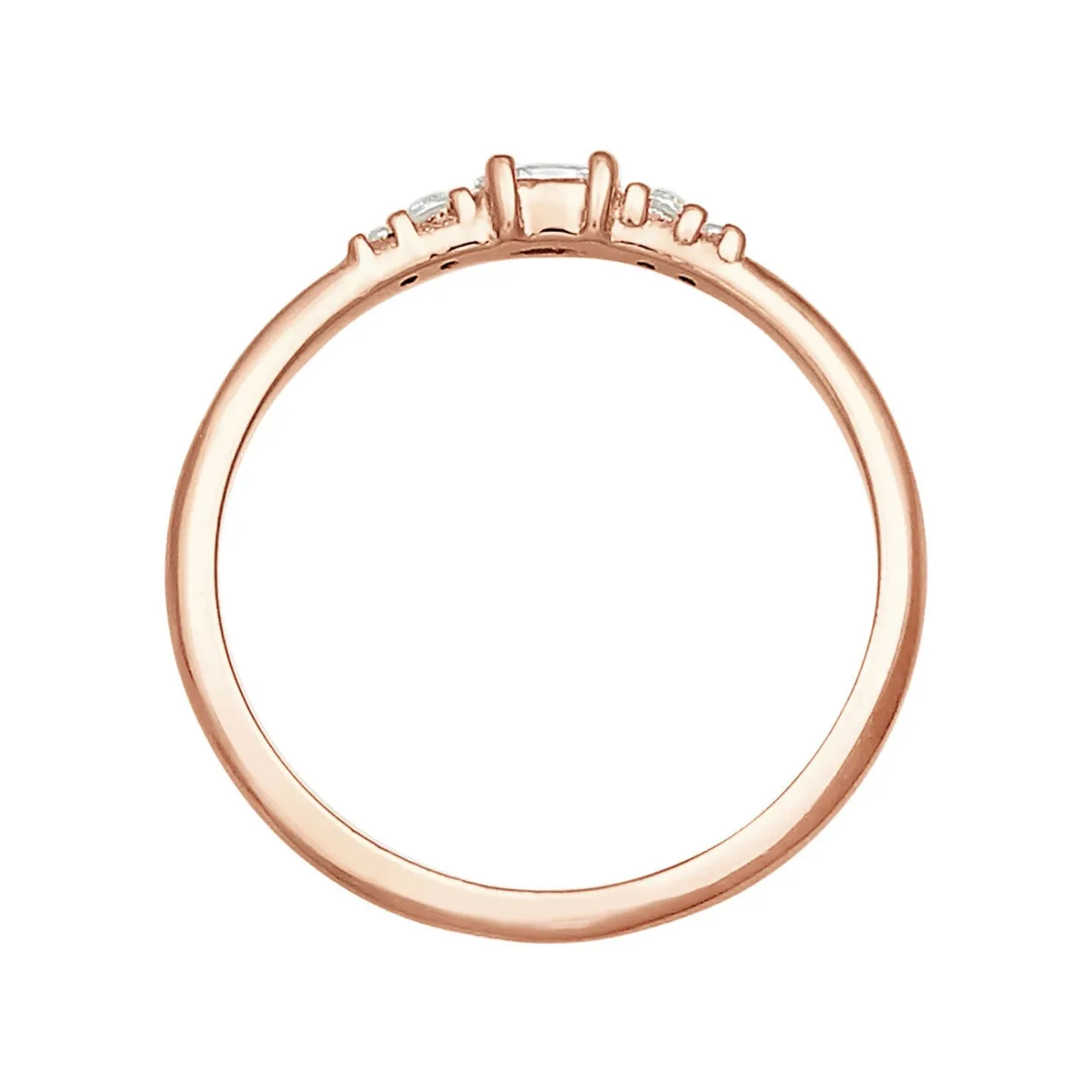 Elli "Ring | Zirkonia ( Weiß )< Roségold|Ringe