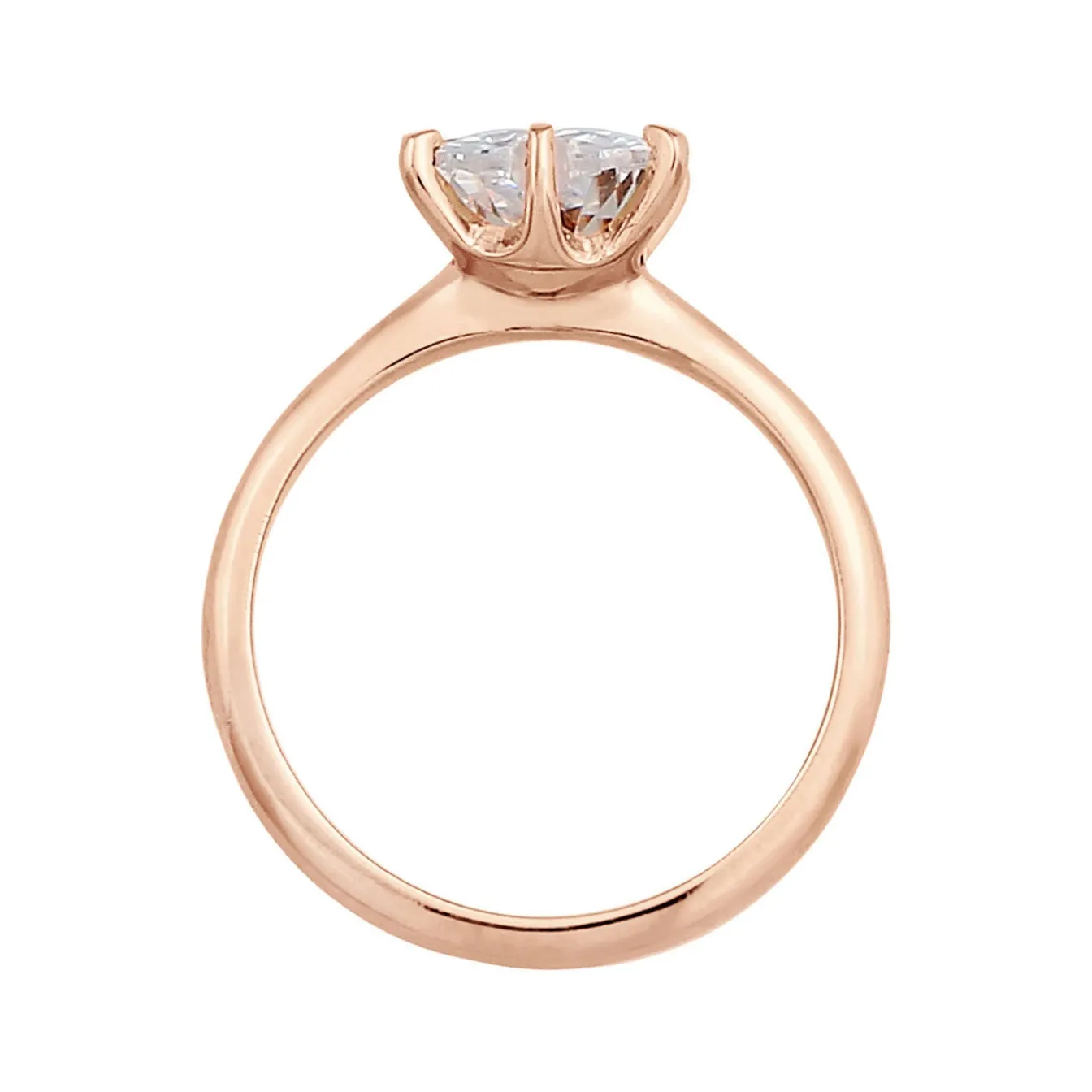 Elli "Ring | Zirkonia (Weiß)< Roségold|Ringe