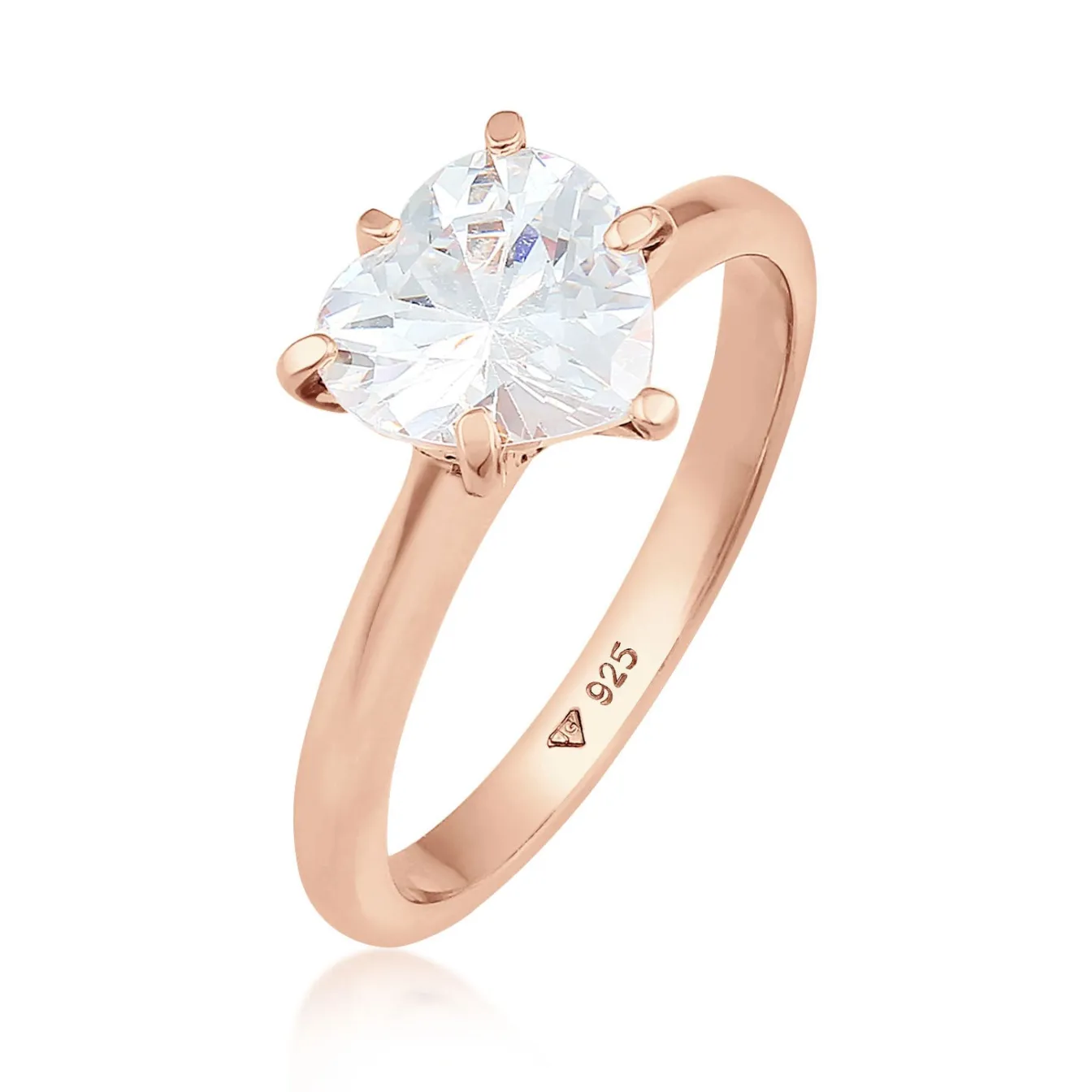 Elli "Ring | Zirkonia (Weiß)< Roségold|Ringe