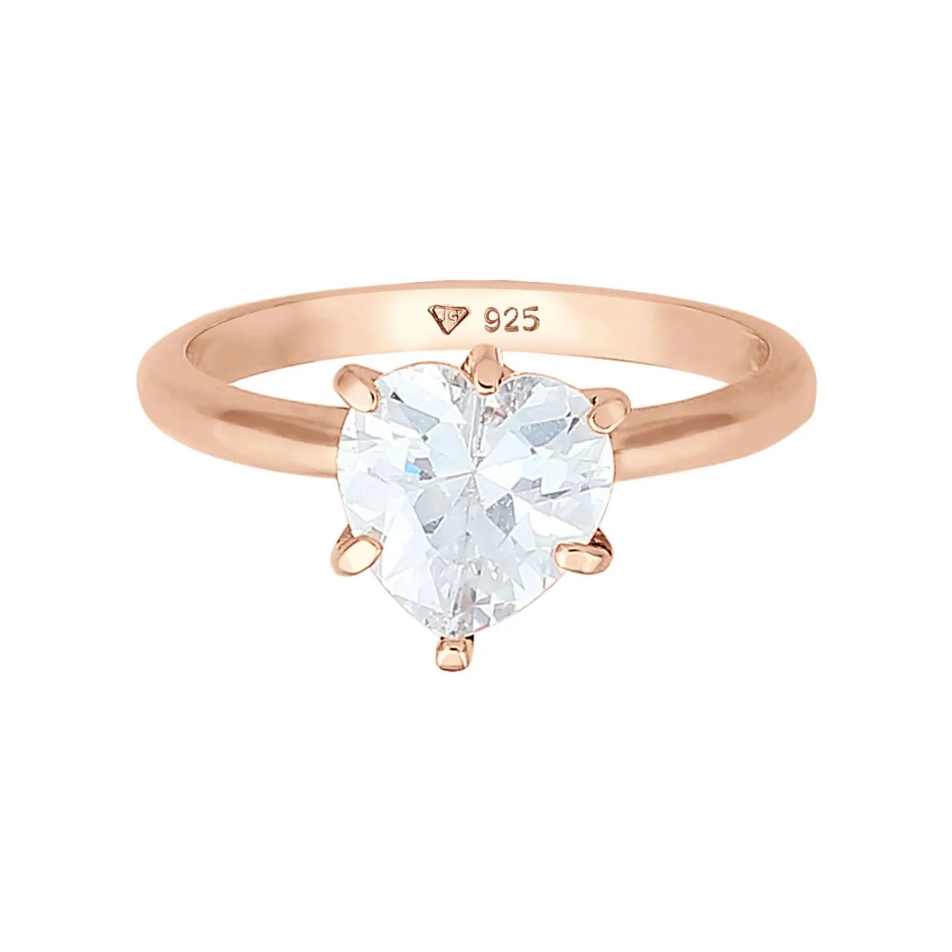 Elli "Ring | Zirkonia (Weiß)< Roségold|Ringe