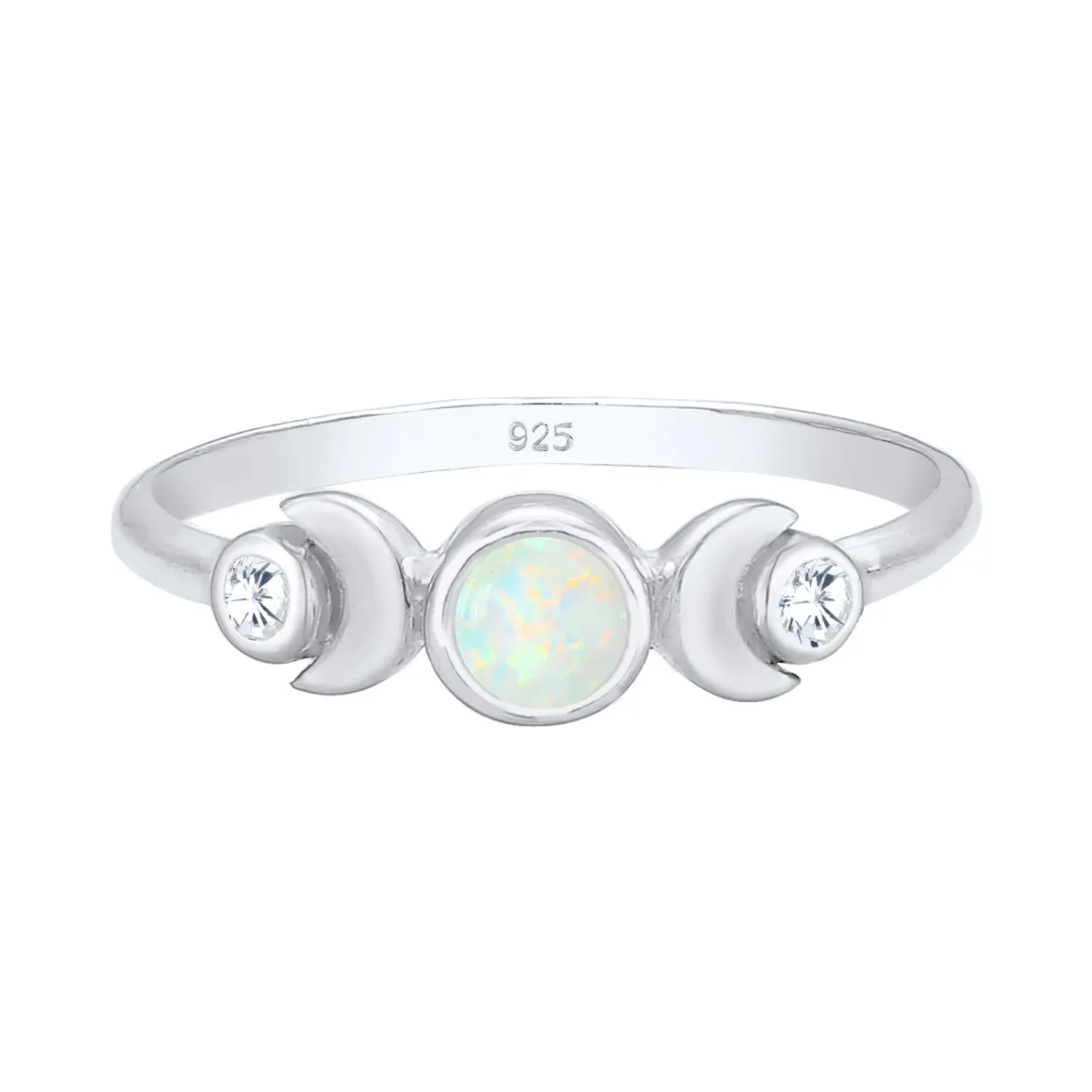 Elli "Ring Astro | Opal ( Weiß )< Symbol-schmuck|Ringe