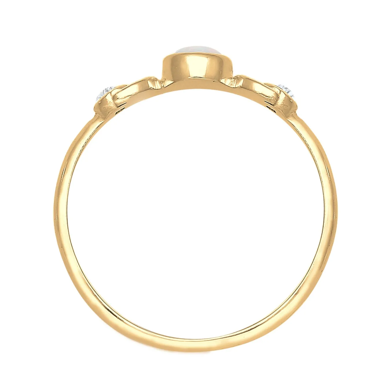 Elli "Ring Astro | Opal ( Weiß )< Symbol-schmuck|Ringe