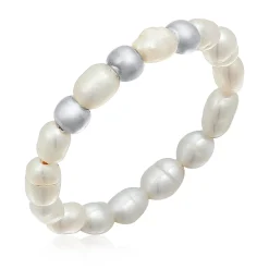 Elli "Ring Beads | Süßwasserperle< Vergoldet|Hochzeit