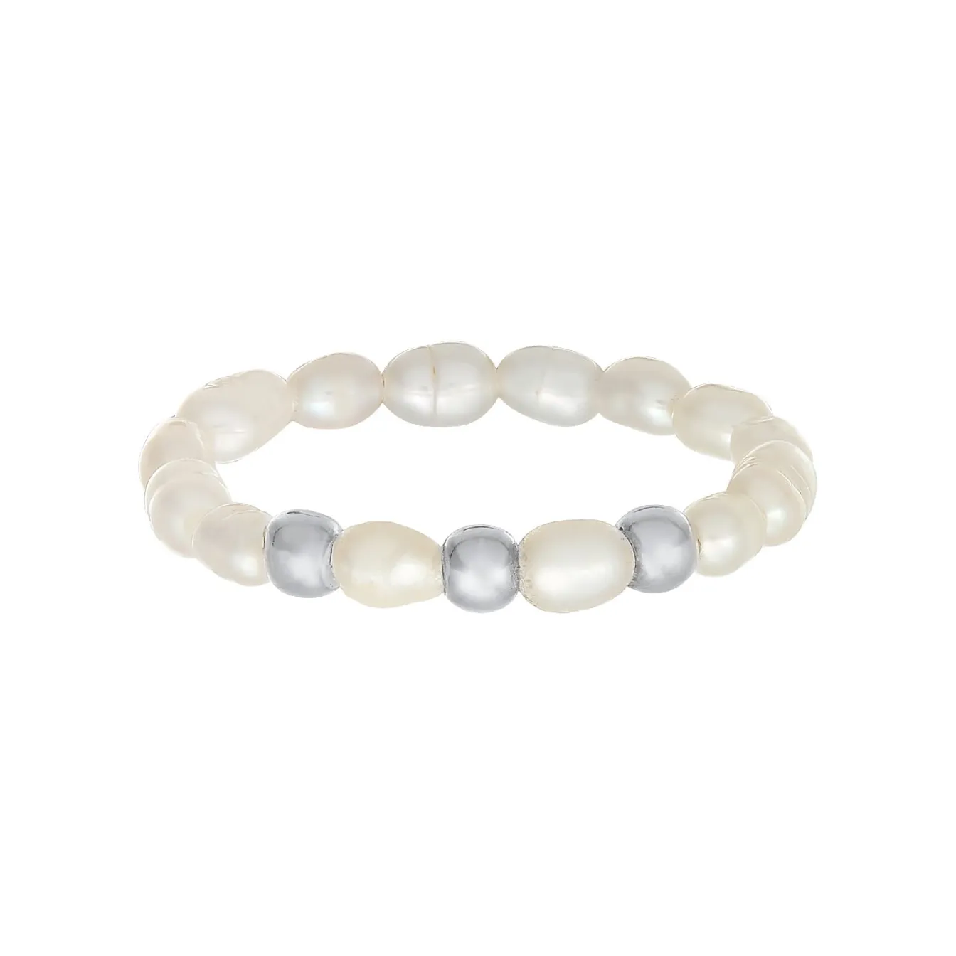 Elli "Ring Beads | Süßwasserperle< Vergoldet|Hochzeit