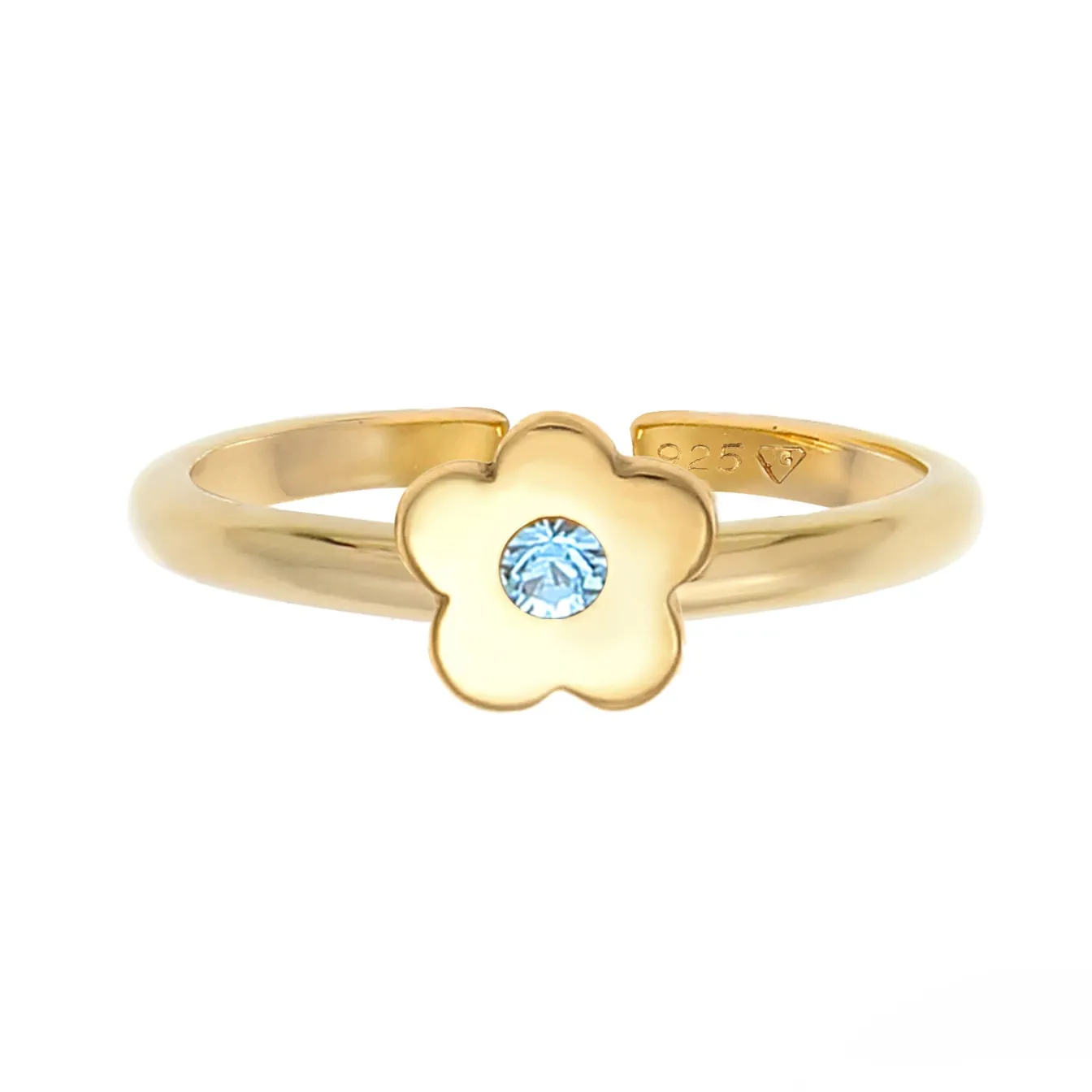 Elli "Ring Blume | Kristall ( Rosa )<Kinder Symbol-schmuck|Kinderschmuck