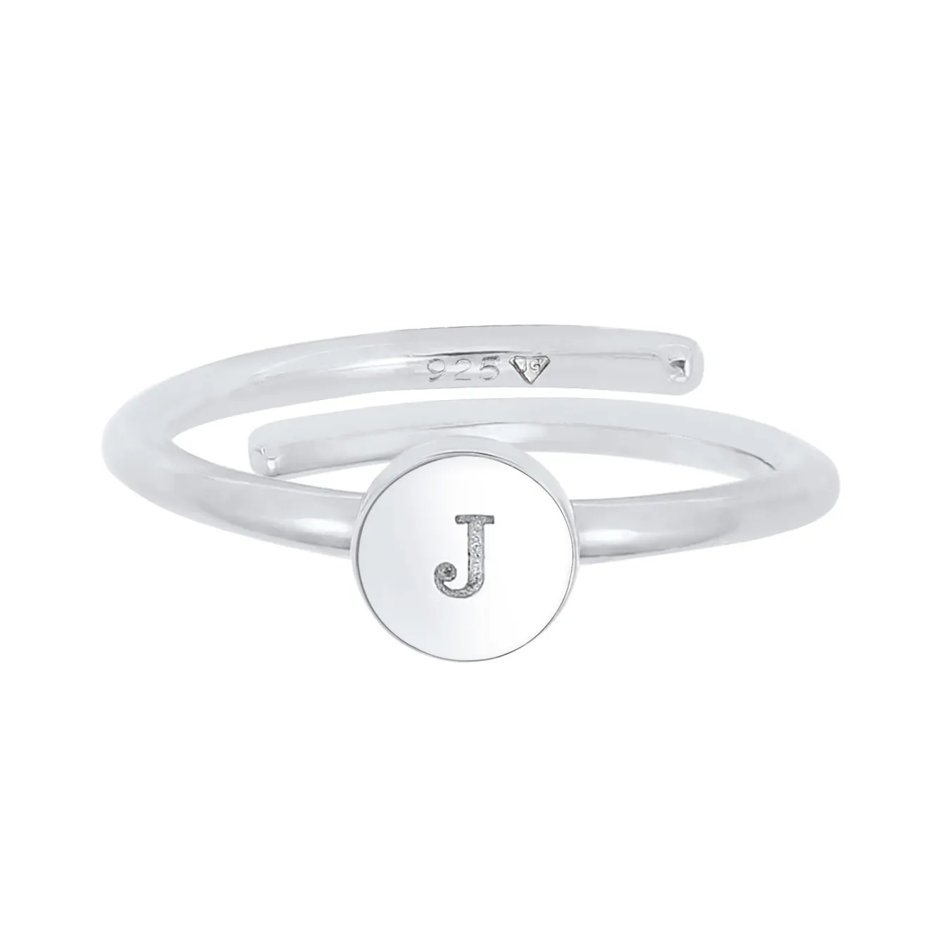 Elli "Ring Buchstabe< Personalisierter Schmuck|Ringe