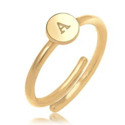 Elli "Ring Buchstabe< Personalisierter Schmuck|Ringe