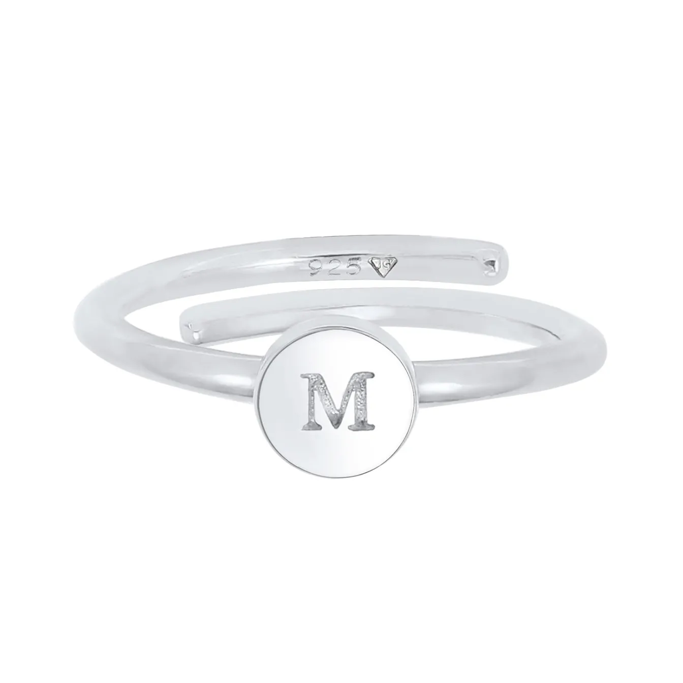 Elli "Ring Buchstabe< Personalisierter Schmuck|Ringe