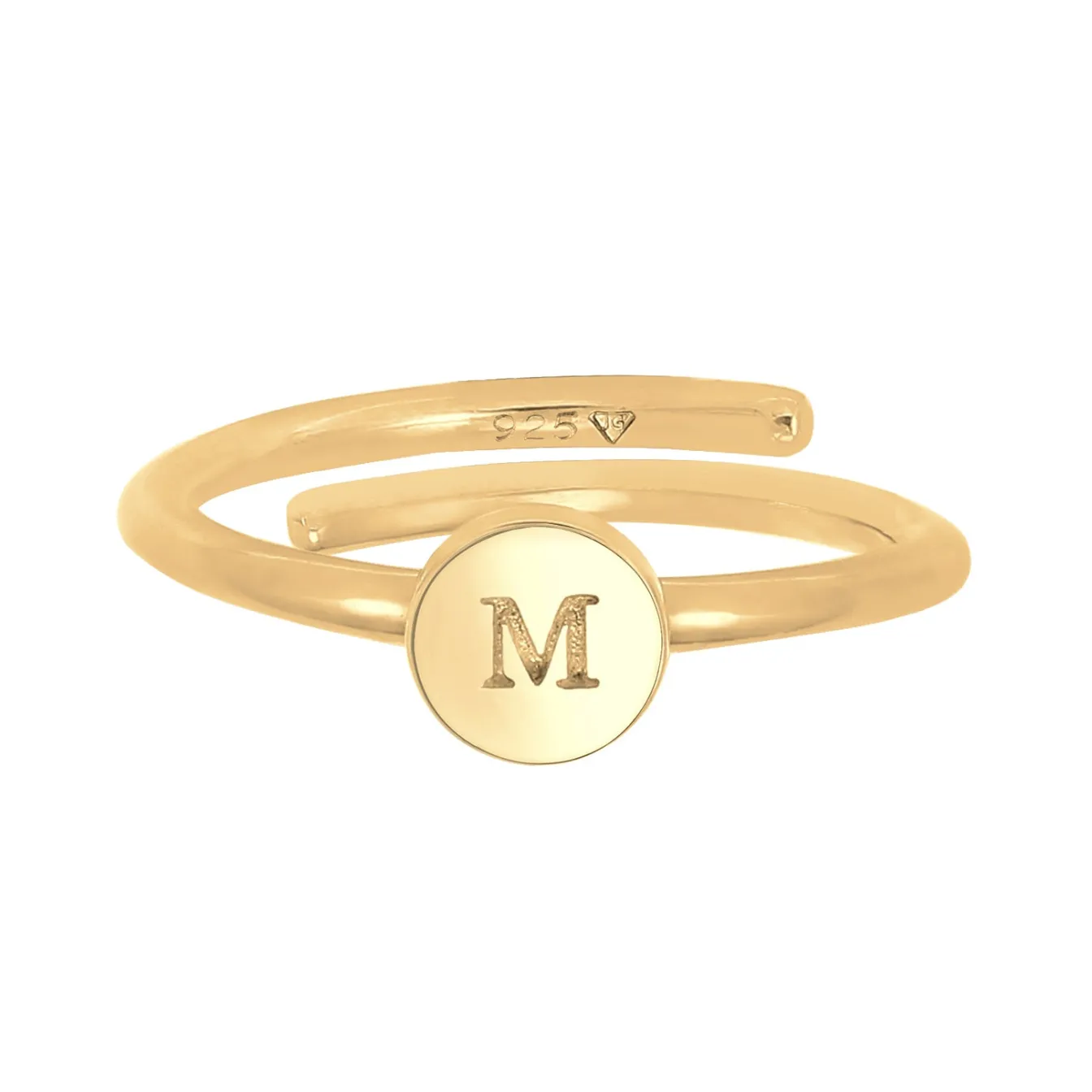 Elli "Ring Buchstabe< Personalisierter Schmuck|Ringe