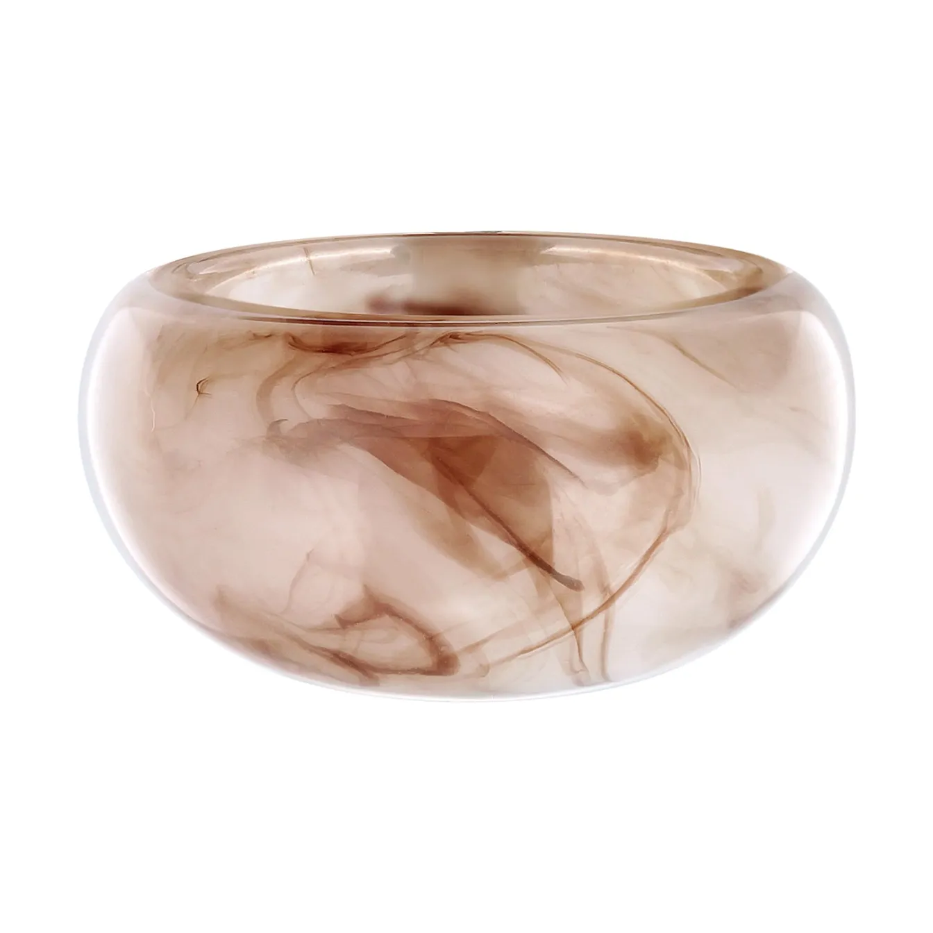 Elli "Ring Chunky | Resin (Weiß-Braun)< Letzte Chance|Ringe