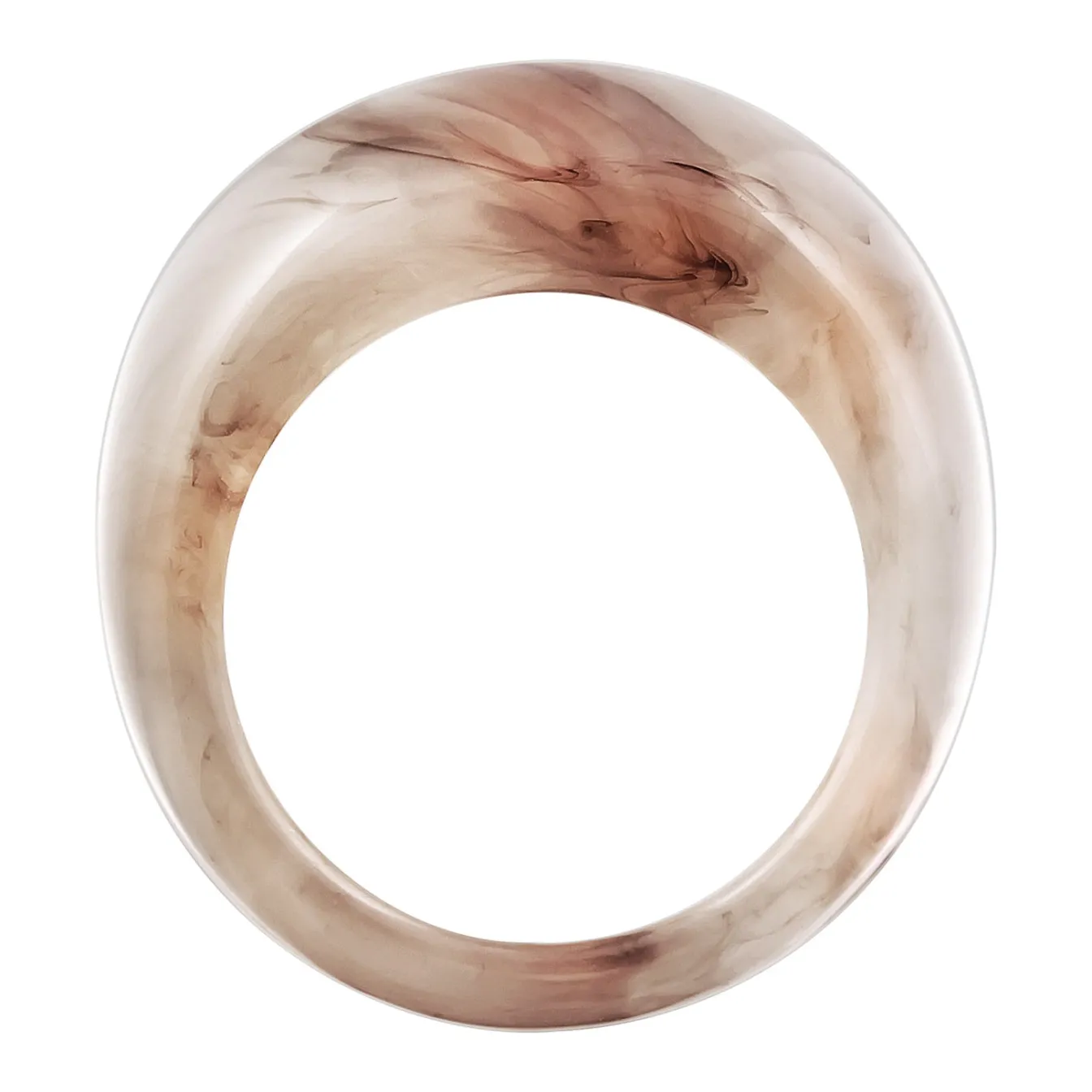 Elli "Ring Chunky | Resin (Weiß-Braun)< Letzte Chance|Ringe