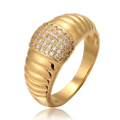 Elli "Ring Chunky | Zirkonia (Weiß)< Ringe