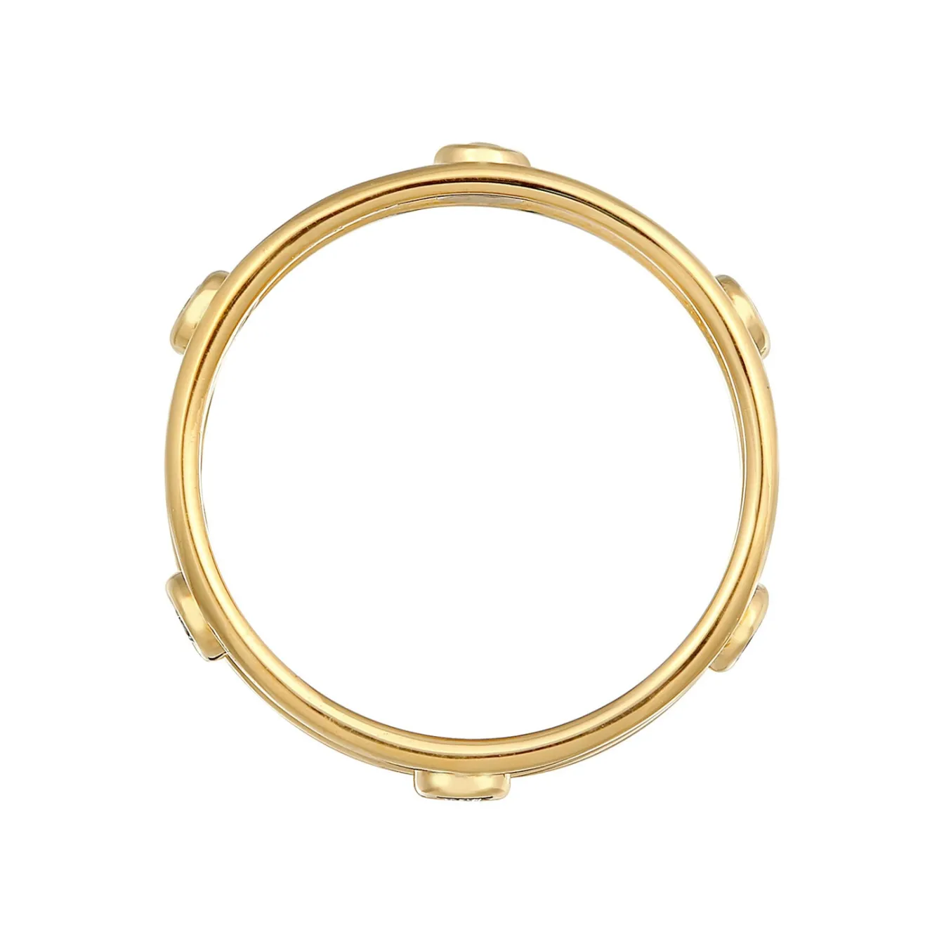 Elli "Ring Doppelt | Kristalle (Weiß)< Ringe|Vergoldet