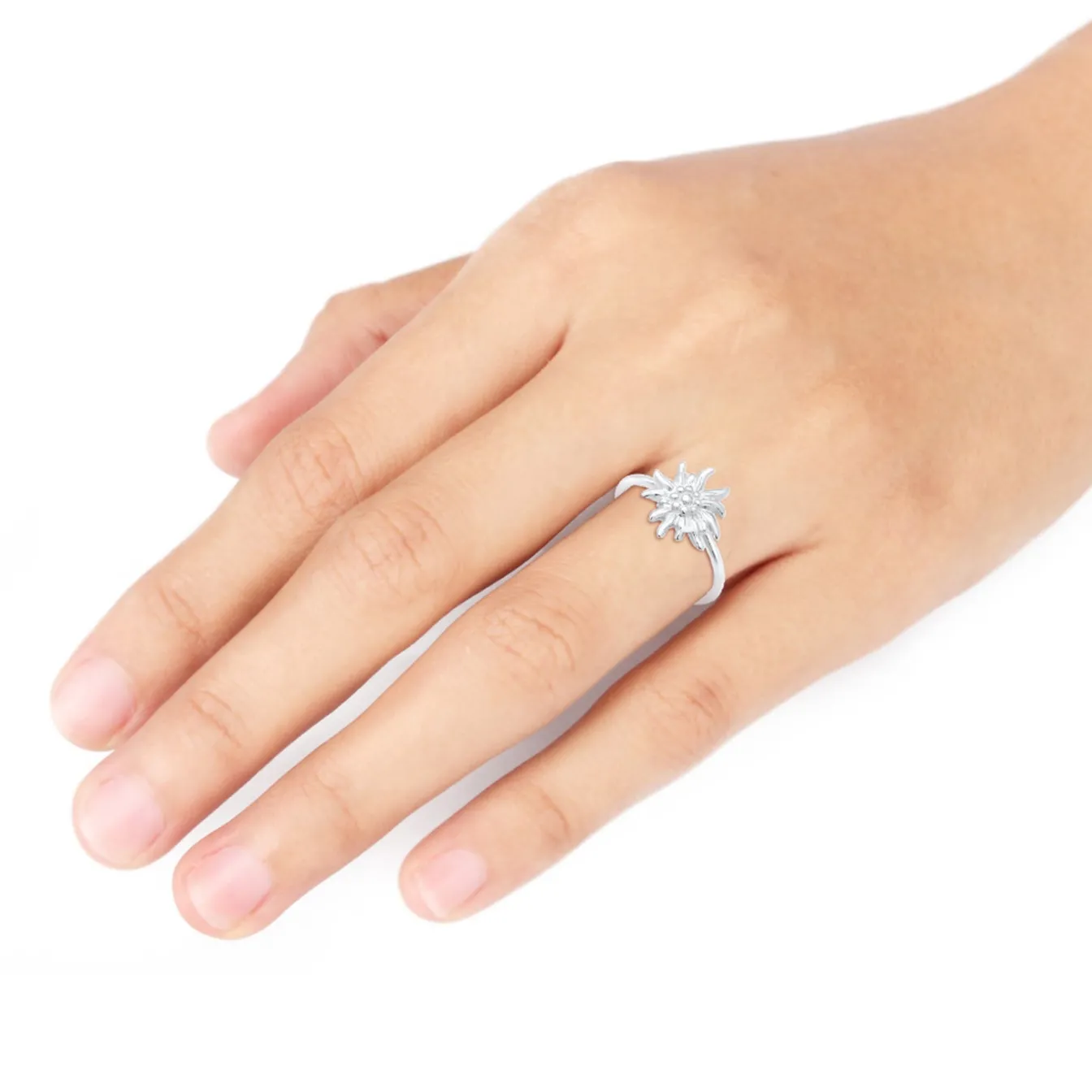 Elli "Ring Edelweiss< Ringe|Vergoldet