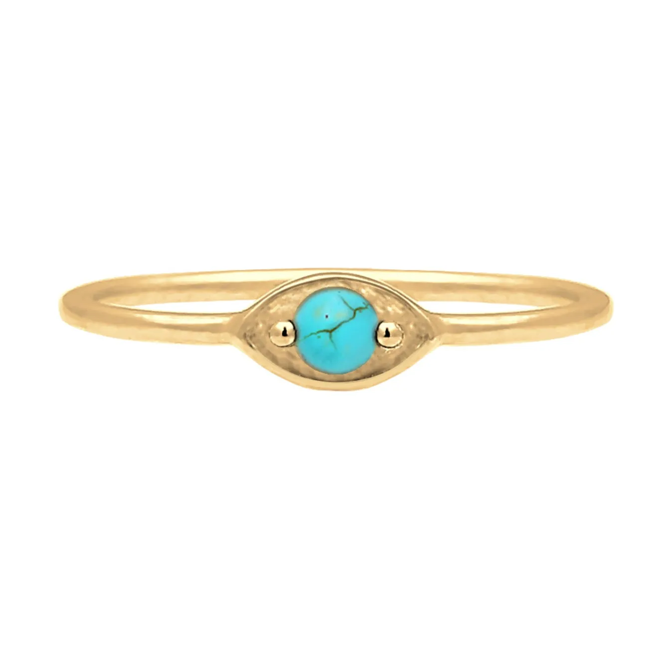 Elli "Ring Evil Eye | Howlith ( Türkis )< Vergoldet|Symbol-schmuck