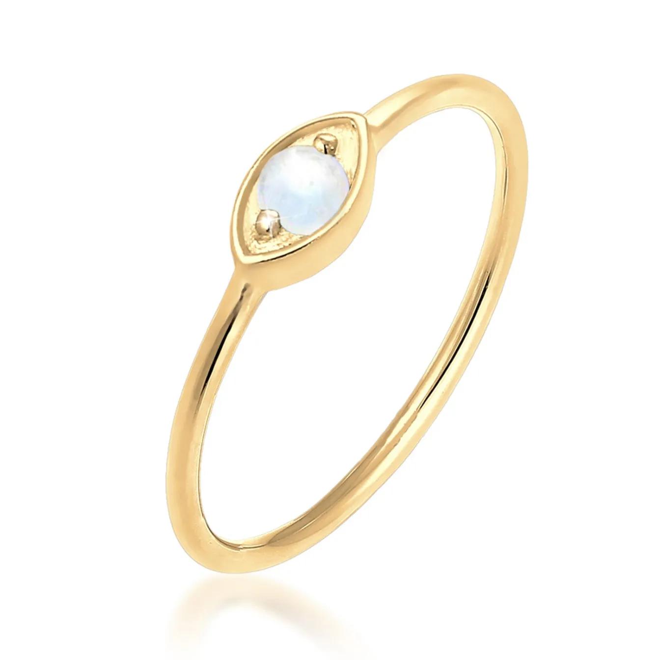 Elli "Ring Evil Eye | Mondstein ( Weiß )< Symbol-schmuck|Ringe