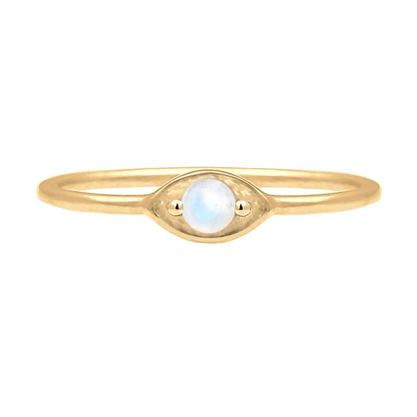 Elli "Ring Evil Eye | Mondstein ( Weiß )< Symbol-schmuck|Ringe