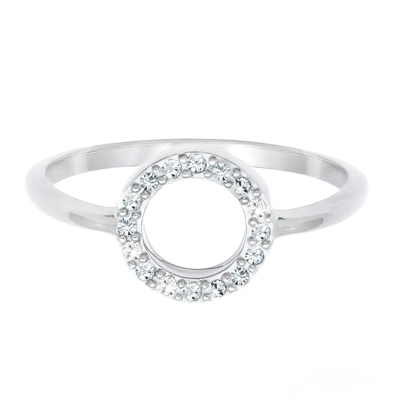 Elli "Ring Geo | Kristall ( Weiß )< Ringe|Vergoldet