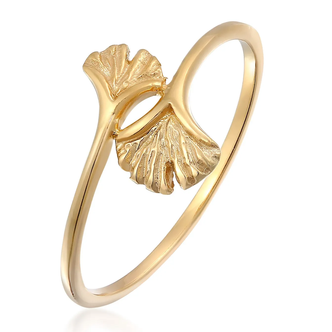 Elli "Ring Ginkgo Blatt Offen< Symbol-schmuck|Ringe