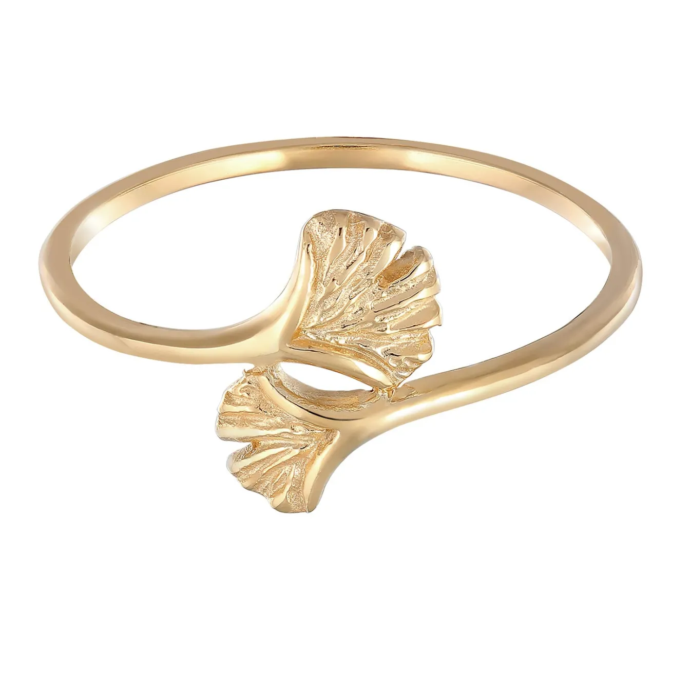 Elli "Ring Ginkgo Blatt Offen< Symbol-schmuck|Ringe