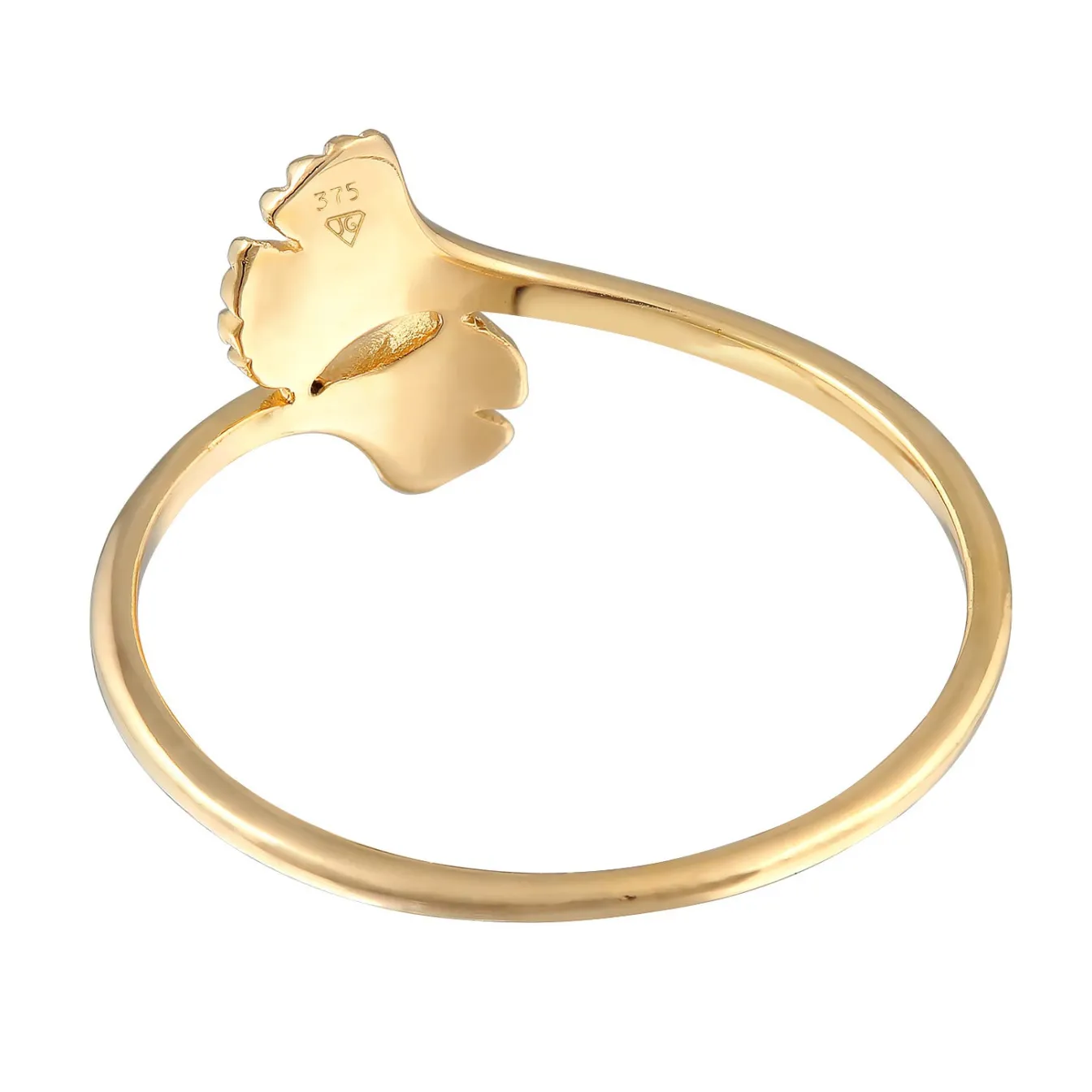 Elli "Ring Ginkgo Blatt Offen< Symbol-schmuck|Ringe