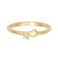 Elli "Ring Herz | Diamant ( Weiß, 0,03 ct )< Symbol-schmuck|Herz-schmuck