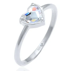 Elli "Ring Herz | Kristall (Weiß)< Symbol-schmuck|Herz-schmuck