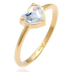 Elli "Ring Herz | Kristall (Weiß)< Symbol-schmuck|Herz-schmuck